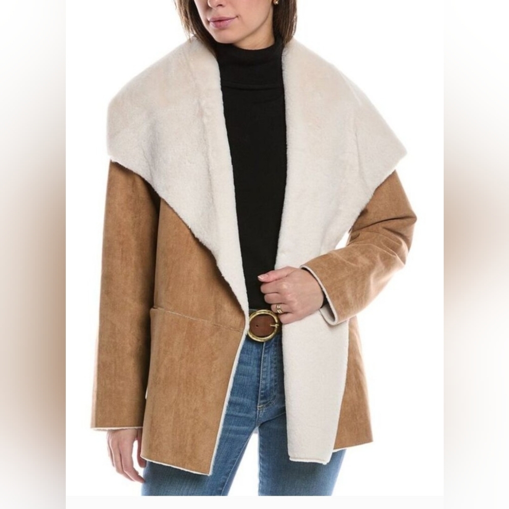 Bagatelle Tan and Cream Teddy Jacket